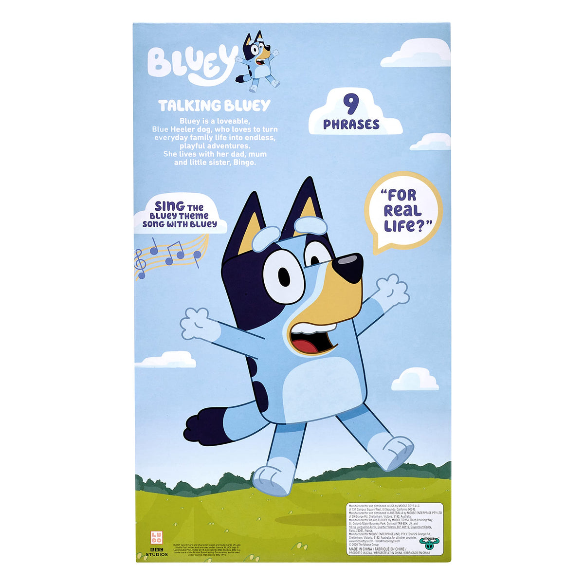 Talking Bluey Interactive Sing-Along Plush, 13 Inches