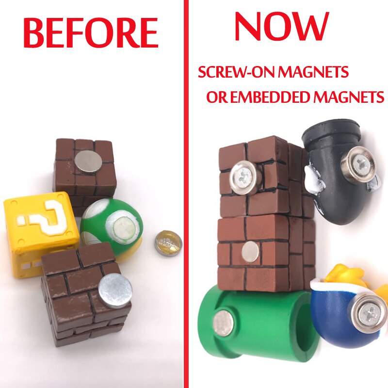 Super Mario Resin Fridge Magnets
