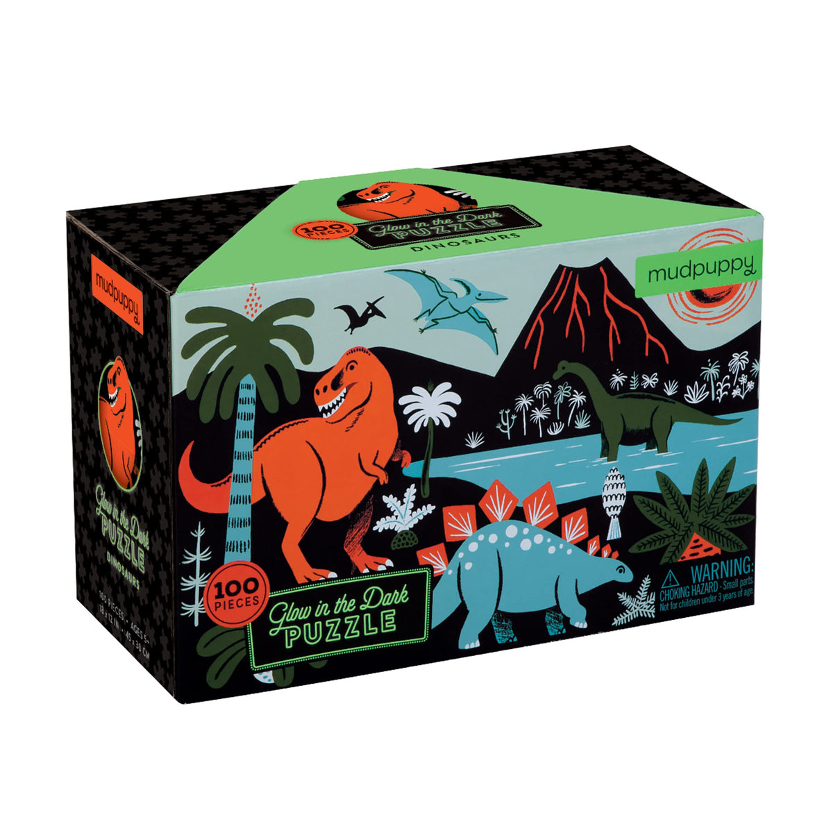 Prehistoric Glow-in-the-Dark Dinosaur World Puzzle