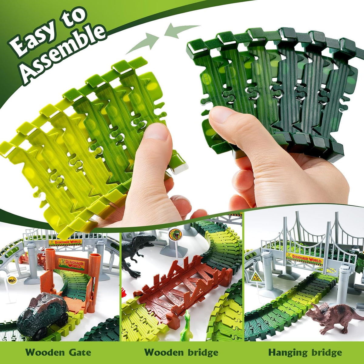 Dinosaur Flexible Race Track Playset