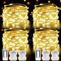 Battery-Powered LED Fairy String Lights with Timer