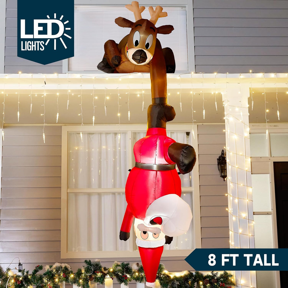 Joiedomi 8 ft Hanging Christmas Inflatables Decoration