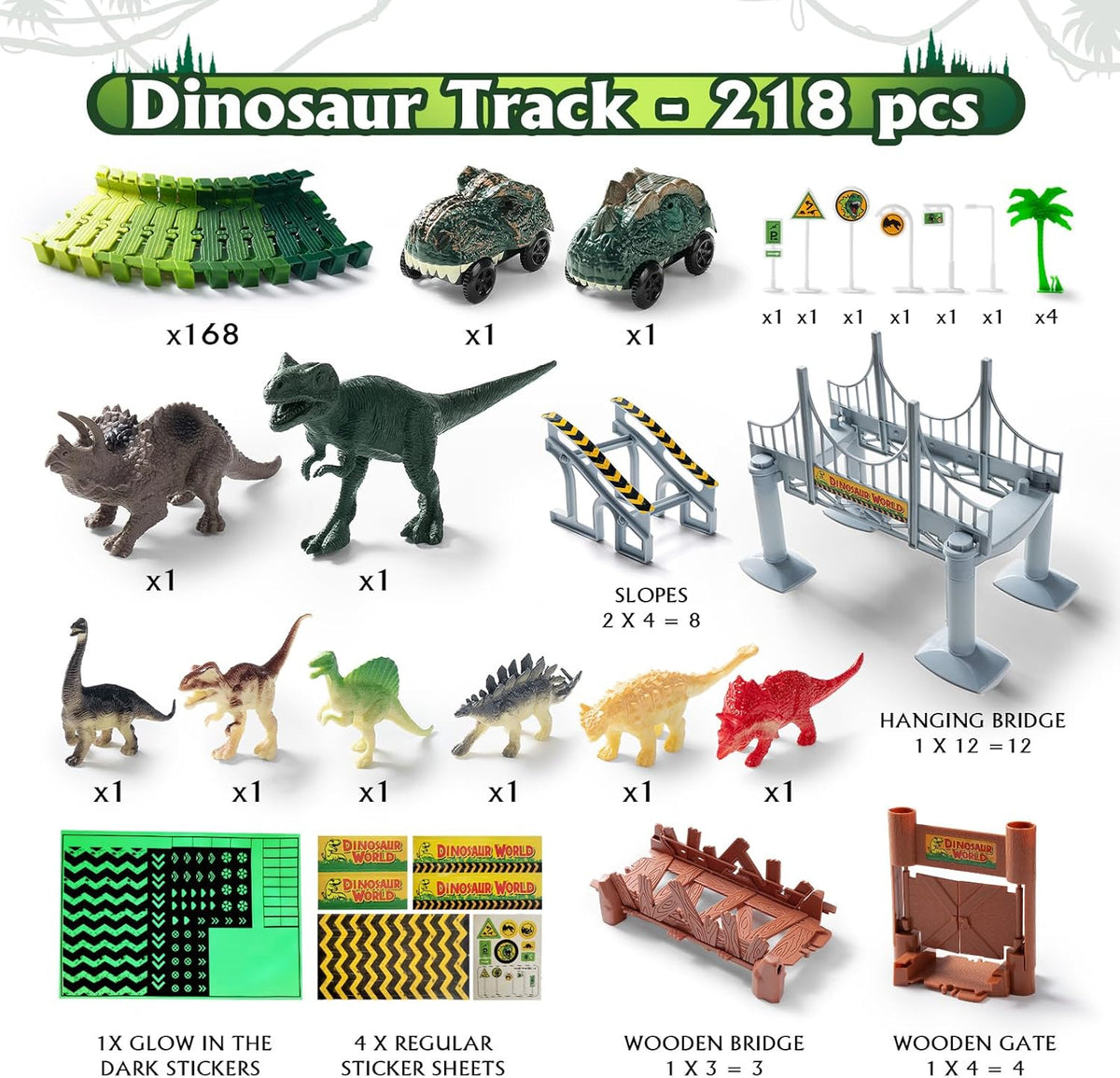 Dinosaur Flexible Race Track Playset