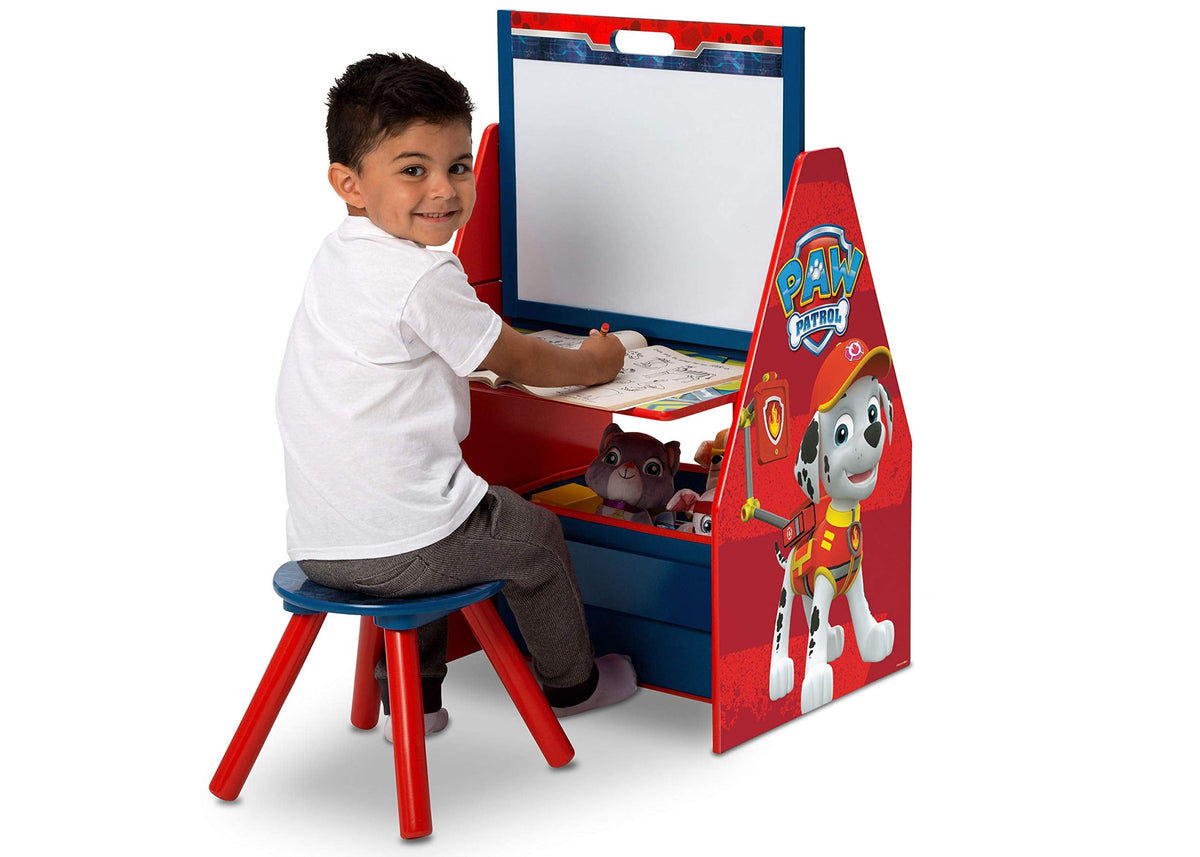 Kids' 3-in-1 Art Easel & Play Station with Stool