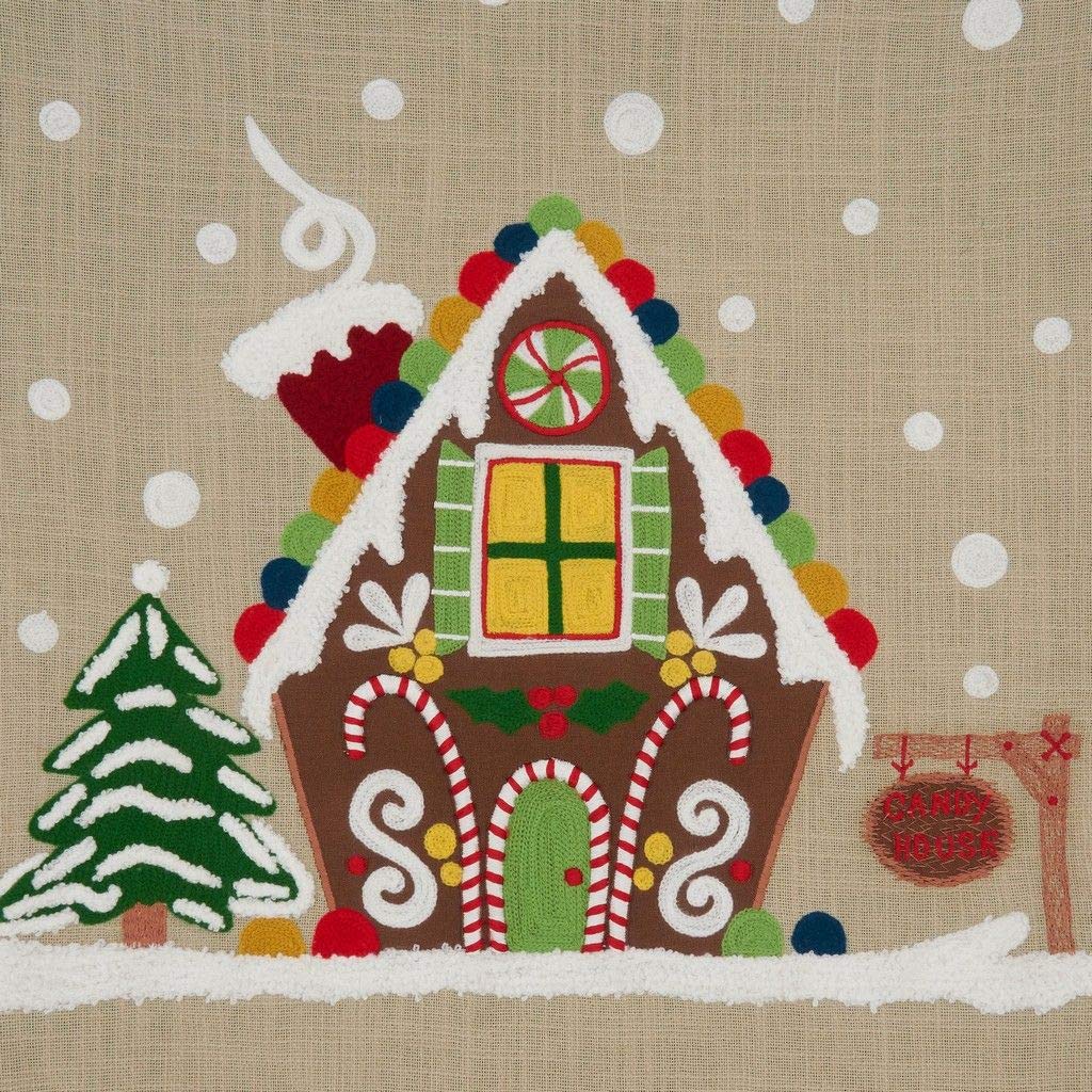 Gingerbread House Cotton Christmas Table Runner – 16 x 72 in
