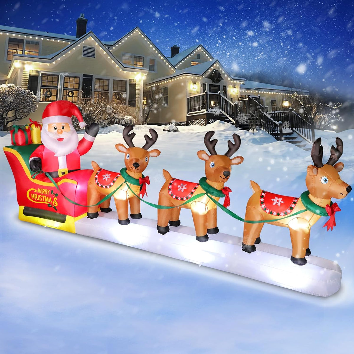 7 ft Christmas Inflatables Giant Snowman Outdoor Decorations