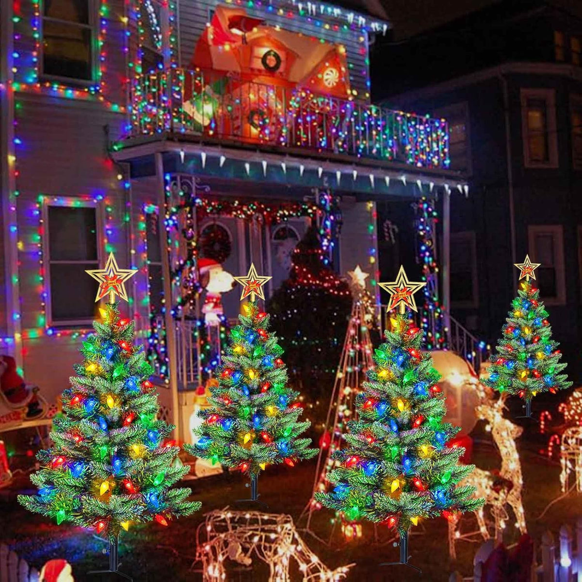 Upgraded Set of 2 Solar Christmas Tree