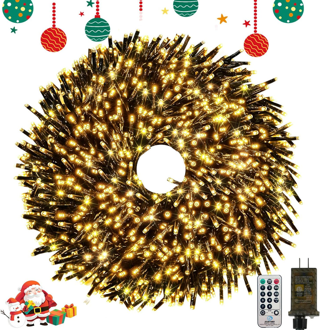 Christmas Cluster LED String Lights – Remote & Timer