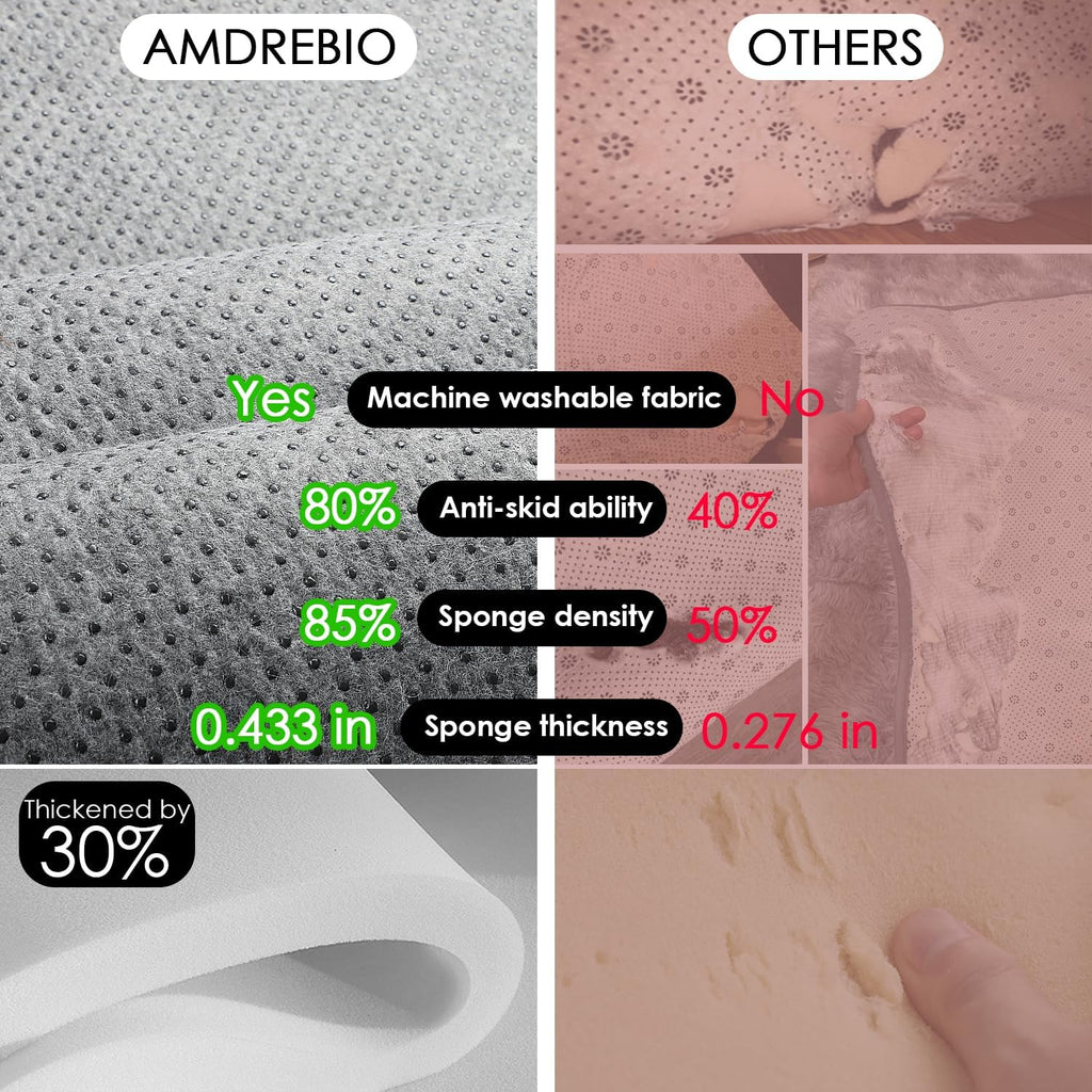 Amdrebio Light Pink Fluffy Round Bedroom Rug — 4 ft
