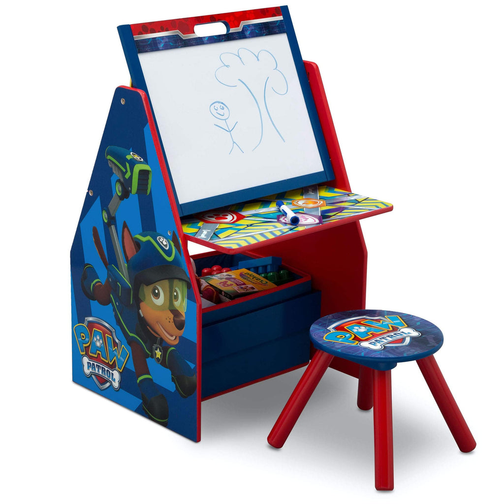 Kids' 3-in-1 Art Easel & Play Station with Stool