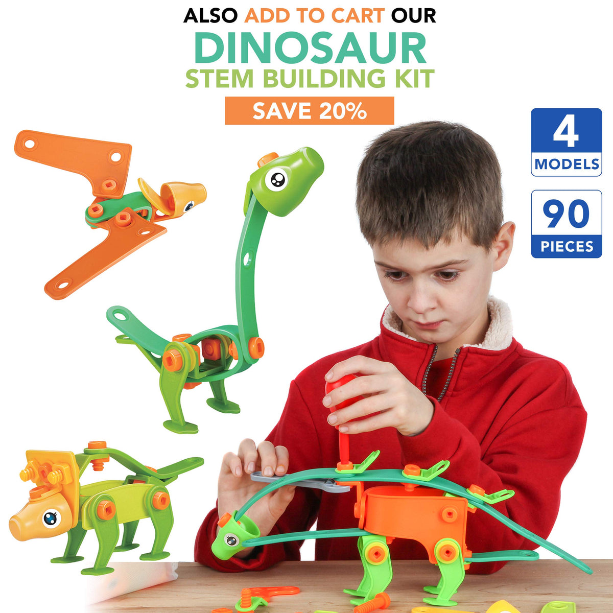 7-in-1 STEM Construction Building Set – 163 Pieces