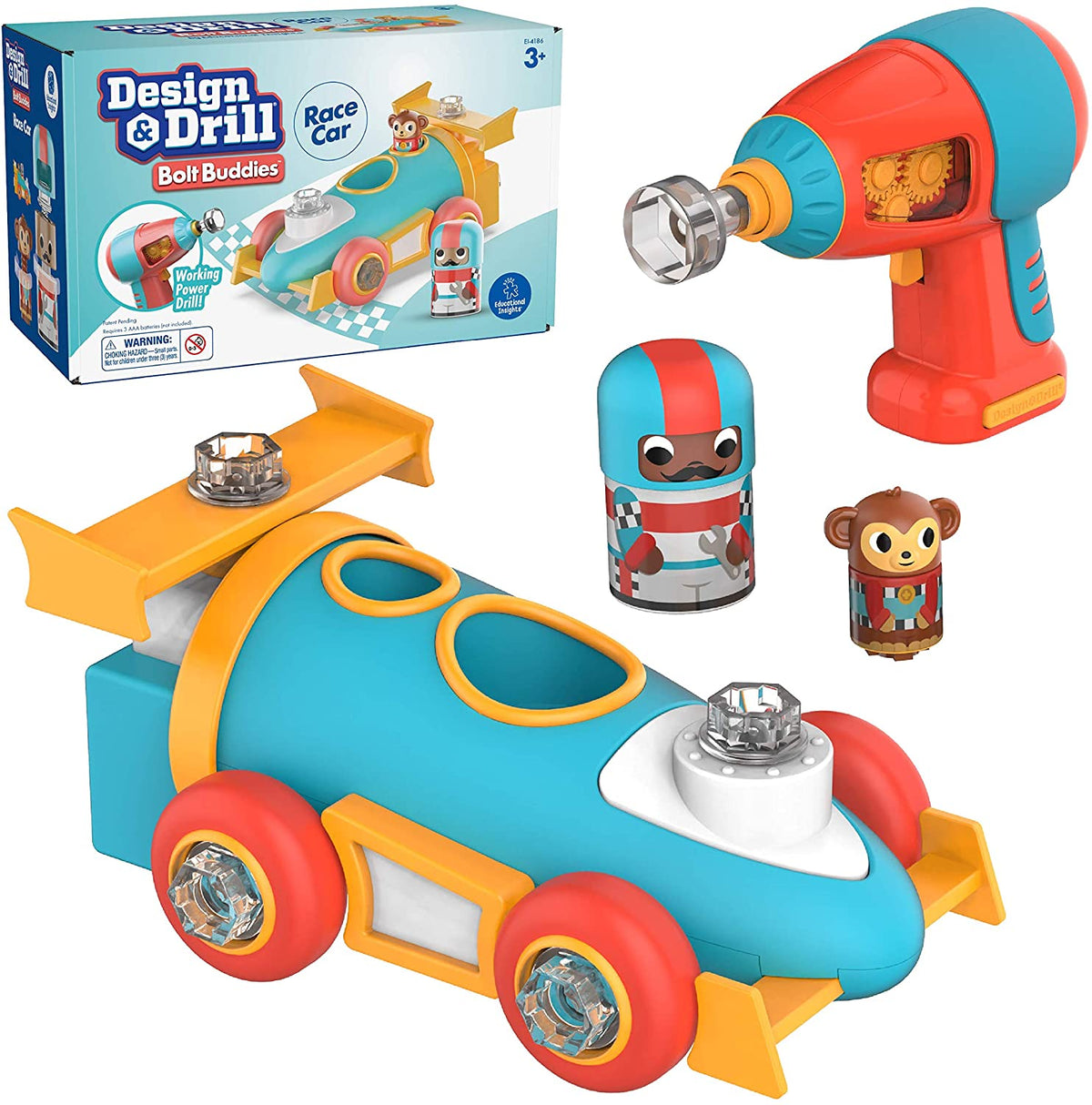 Kids' STEM Drill Go-Kart Building Toy Set