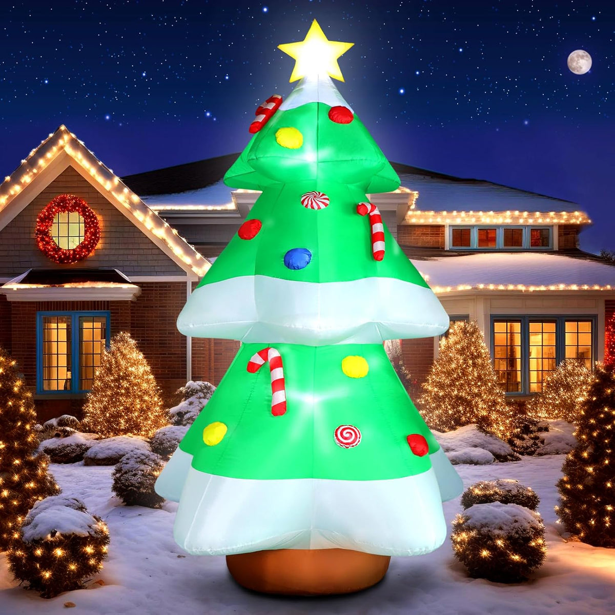 7 ft Christmas Inflatables Giant Snowman Outdoor Decorations