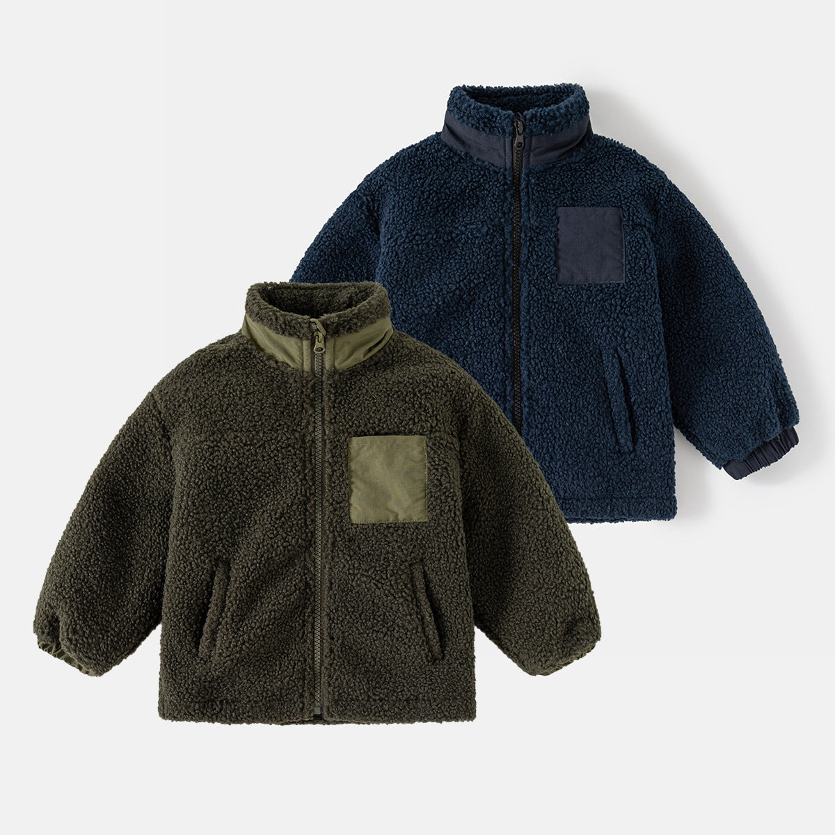 Boys’ Fleece Stand-Collar Coat
