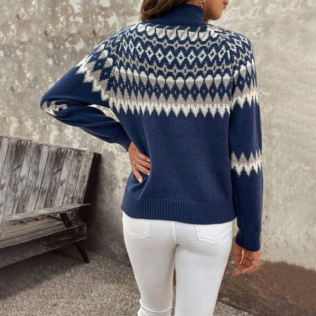 Women's Mock-Neck Knit Sweater