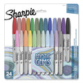 Sharpie Mystic Gems Fine-Point Permanent Markers, Pack of 24
