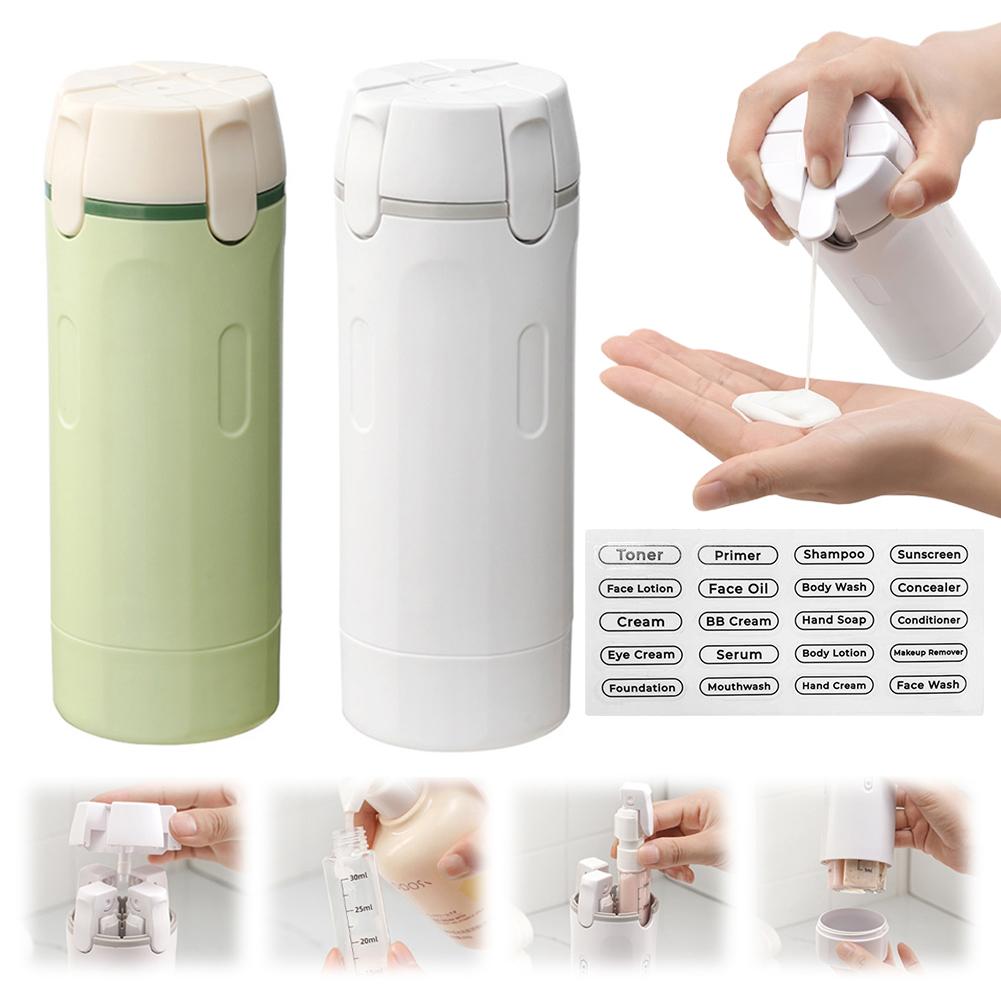 4-in-1 Refillable Travel Toiletry Dispenser