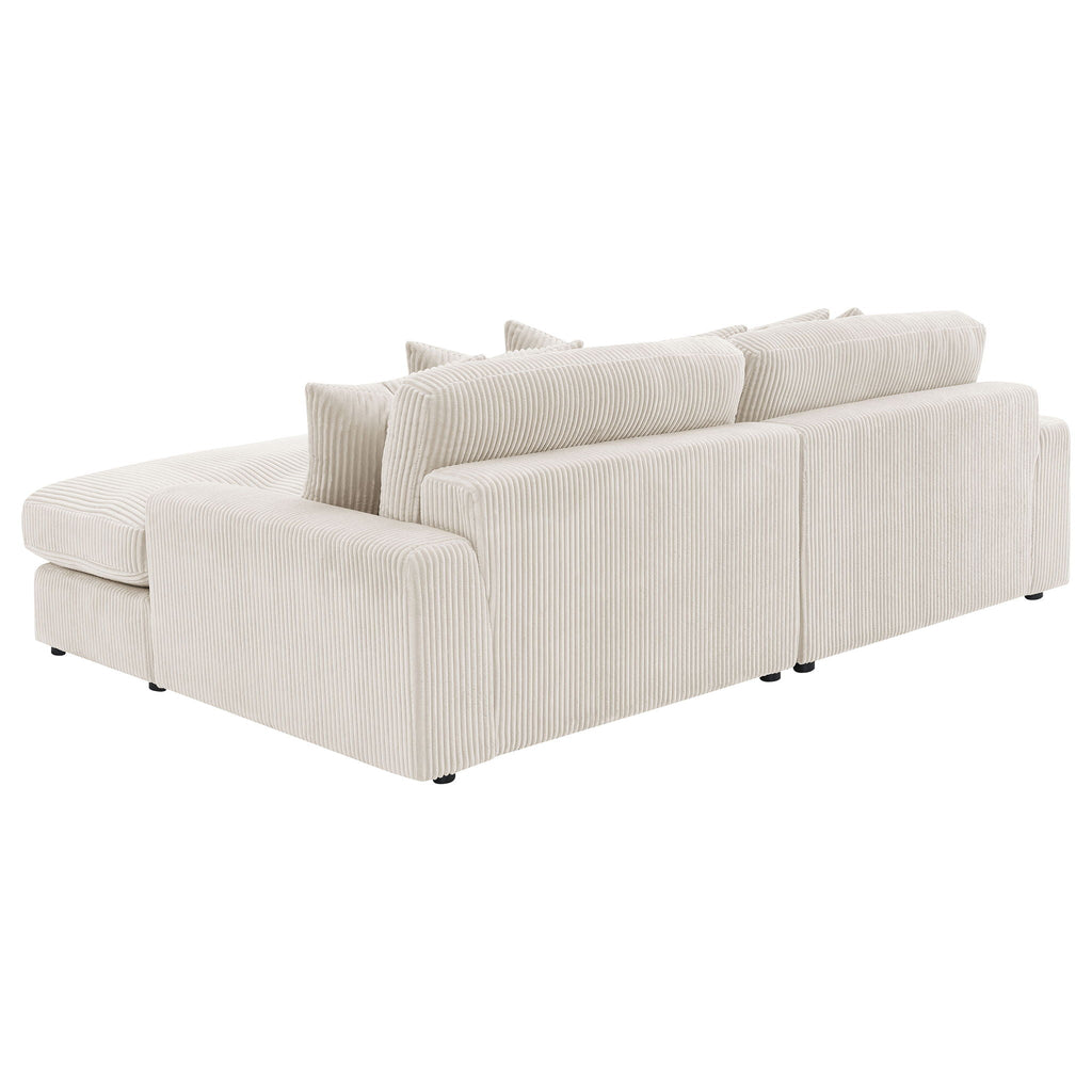 Blaine Upholstered Reversible Chaise Sectional Sofa Sand