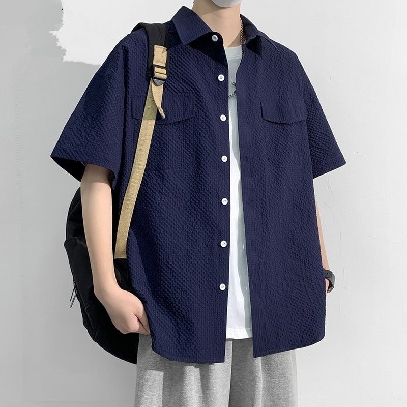 Men's Plus Size Lightweight Short-Sleeve Shirt