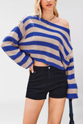 Striped Knit Pullover Sweater