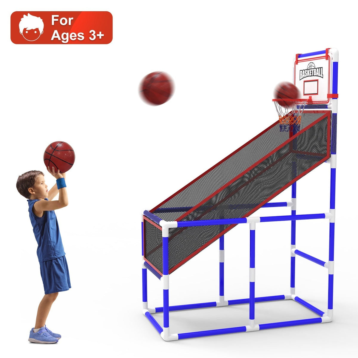 Kids' Adjustable Basketball Arcade Game Set