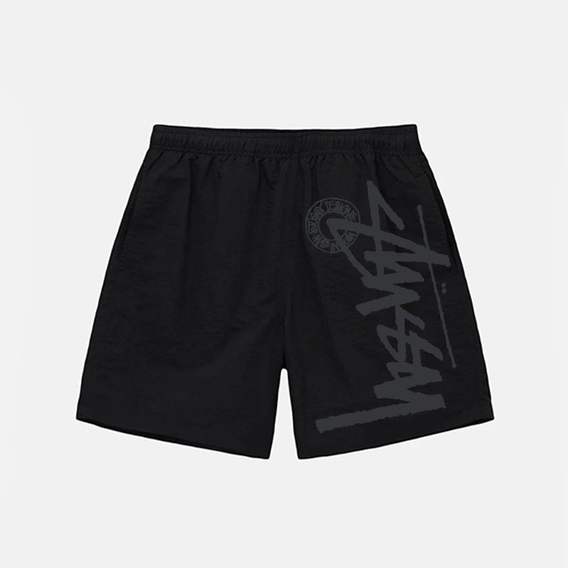 Men's Plus Size Quick-Dry Printed Beach Shorts