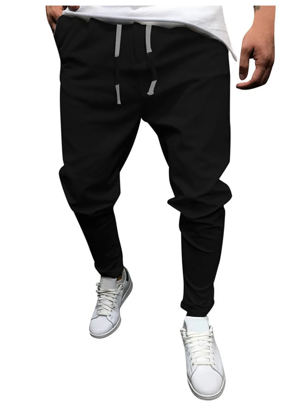 Men's Plus Size Drawstring Cropped Pants