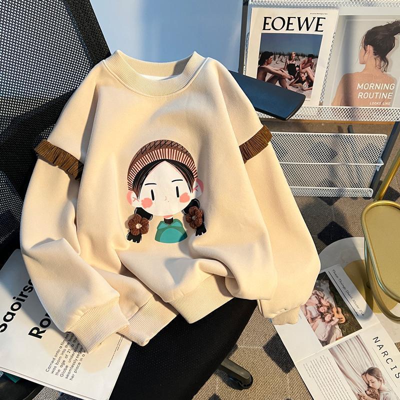 Girls' Off-White Pullover Hoodie