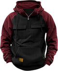 Men's Fleece Cargo Half-Zip Hoodie