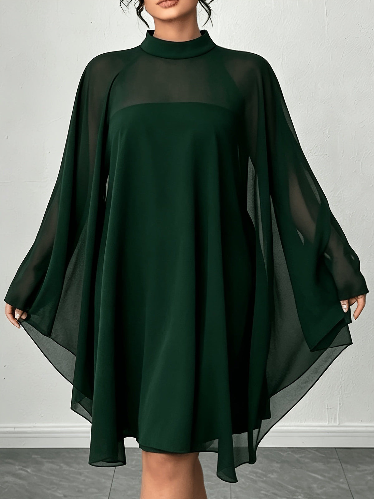 Women's Plus Size Blouse & Tube-Dress Two-Piece Set