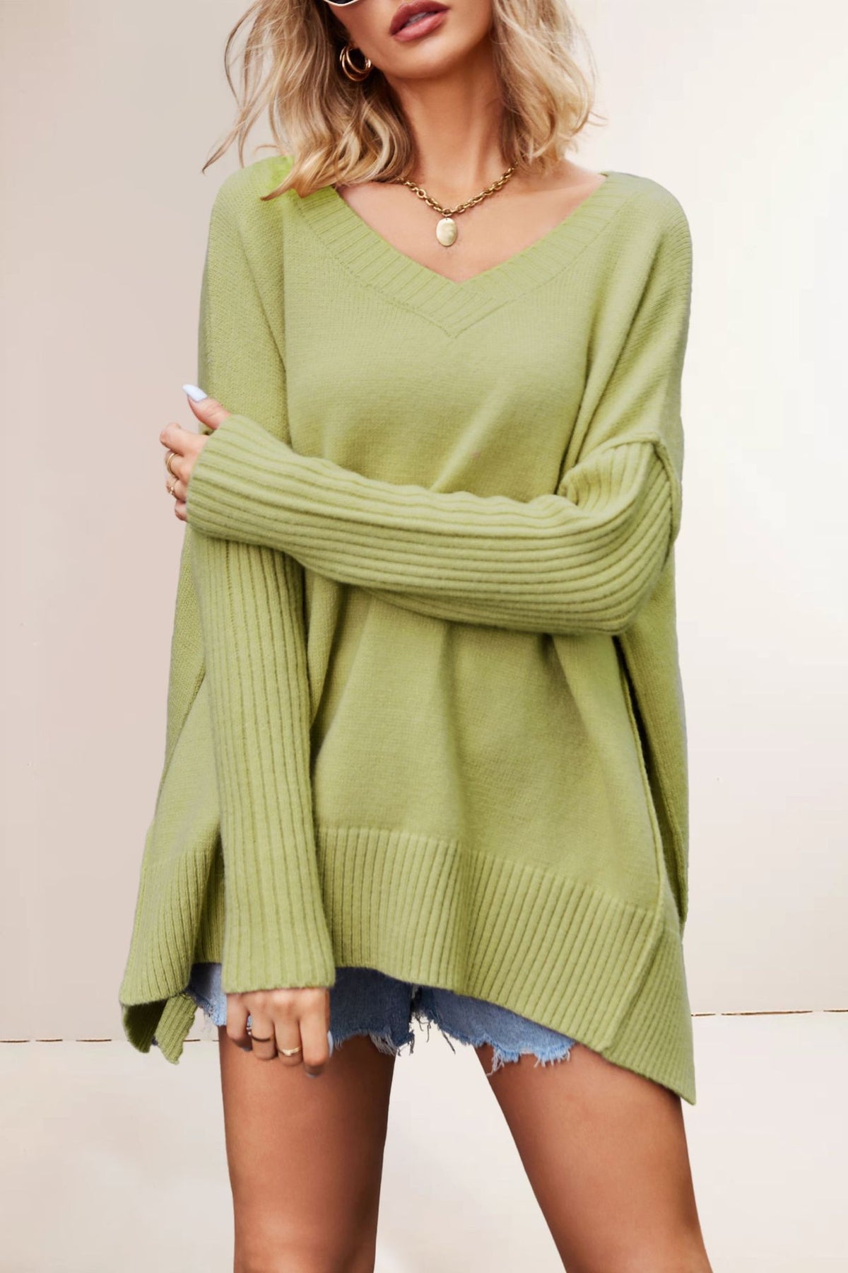 V-Neck Knit Pullover