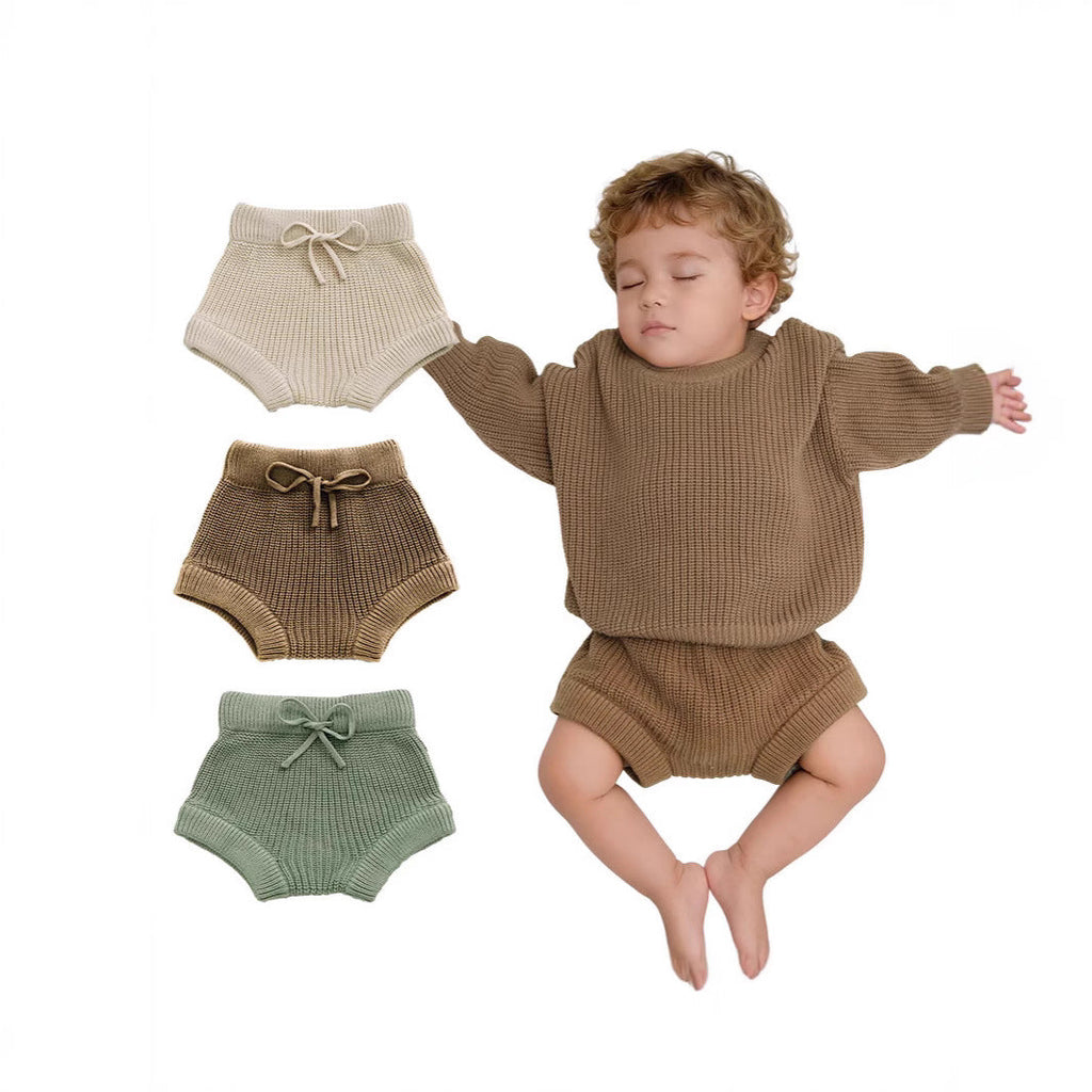 Baby Cotton Knit Shorts – Solid Colors