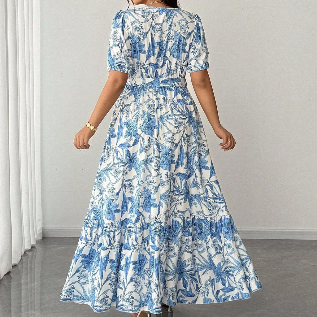 Women's Plus Size Sleeveless V-Neck A-Line Maxi Dress