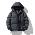 Men's Padded Winter Zip-Up Hooded Jacket