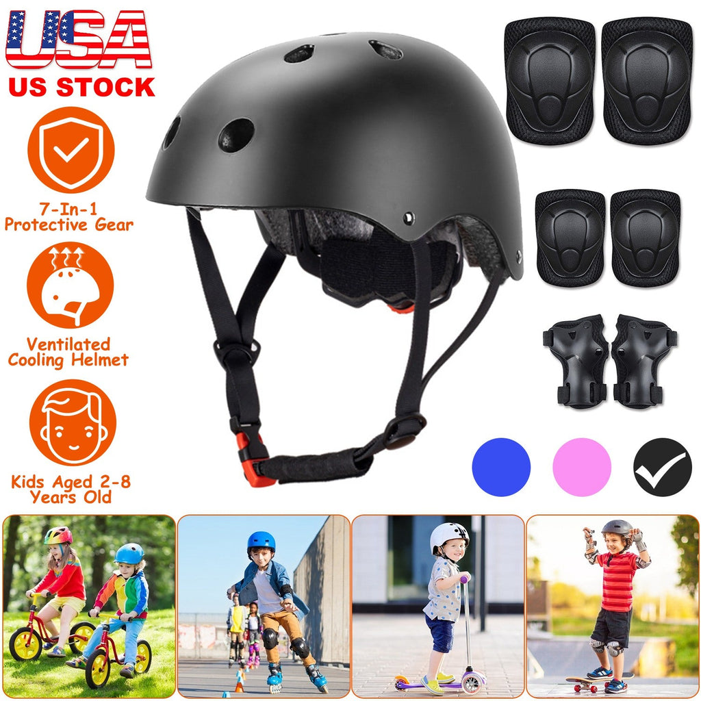 GBruno Kids’ Helmet & Safety Gear Set, 7 Pieces