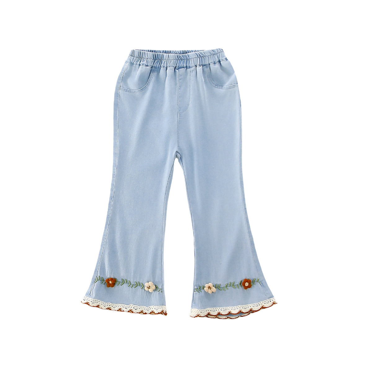 Kids’ Floral Flared Jeans