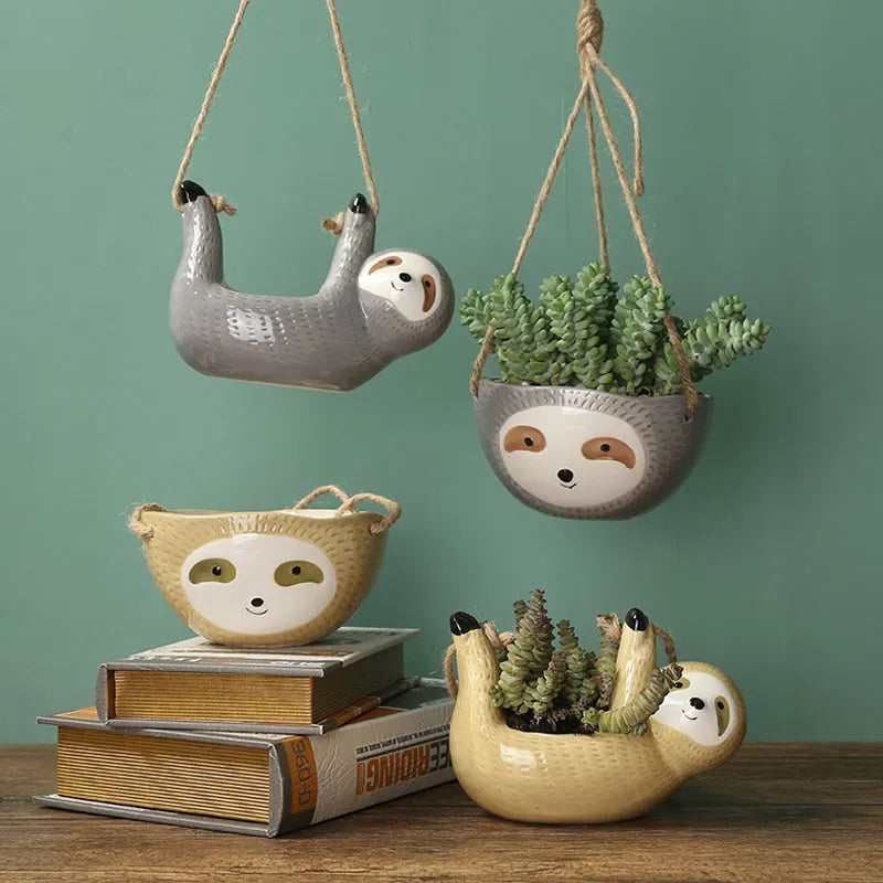 Ceramic Hanging Animal Planter Pot