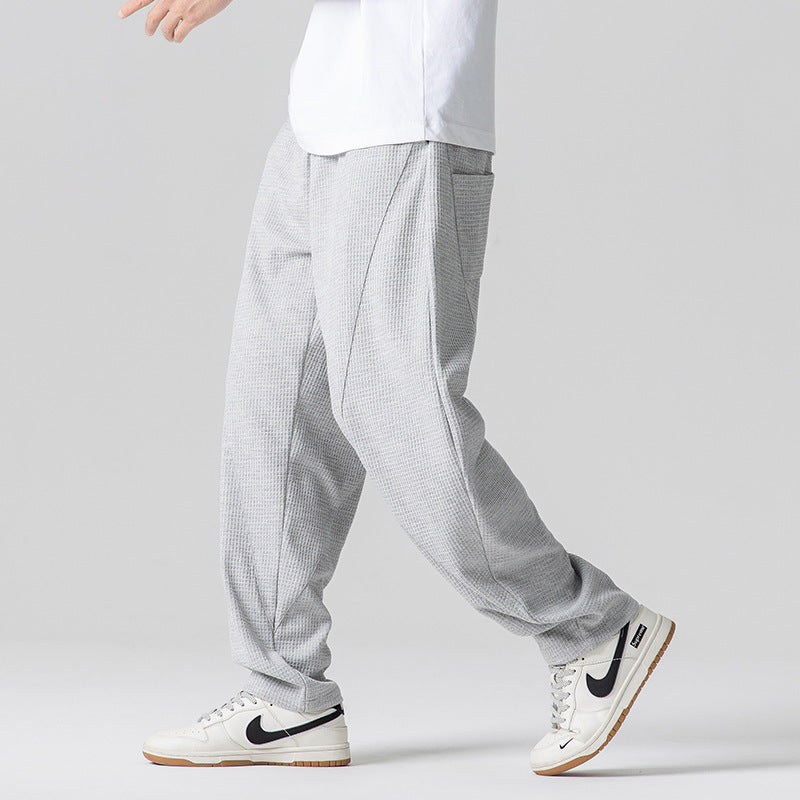 Women's Plus Size Wide-Leg Waffle-Knit Pants