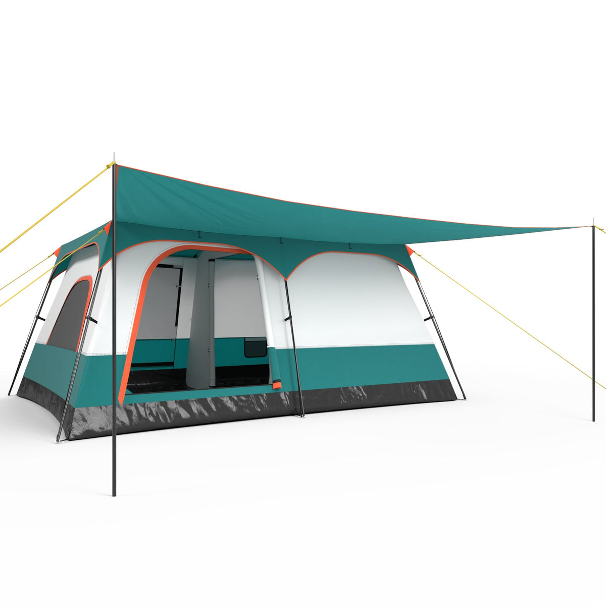 8–10-Person Family Camping Tent with 2 Rooms & 2 Doors