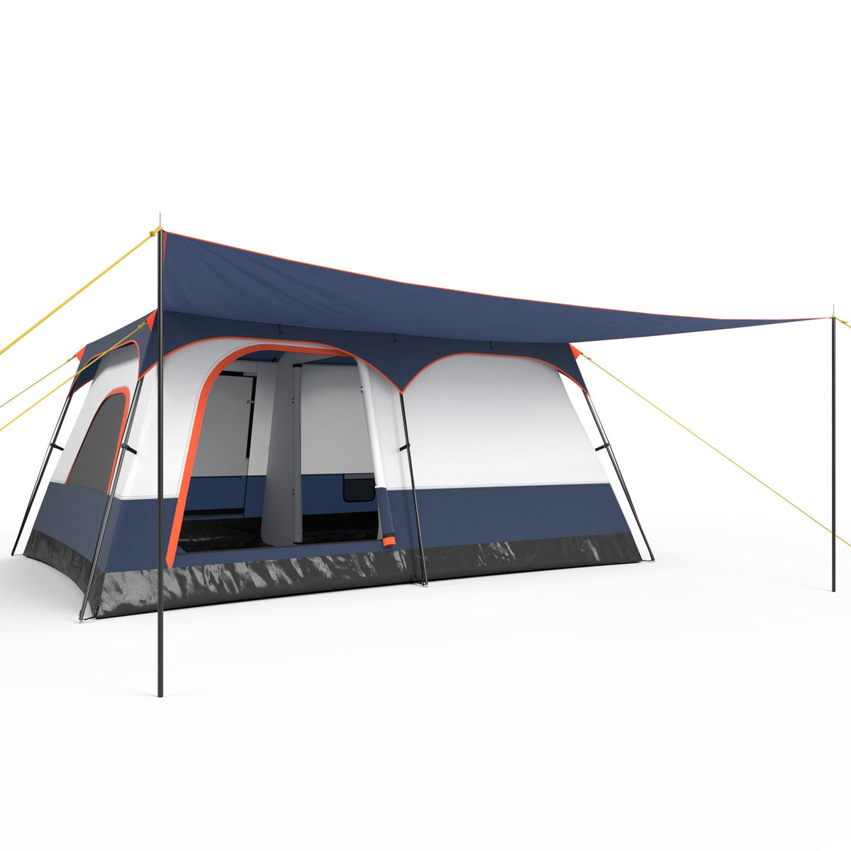 8–10-Person Family Camping Tent with 2 Rooms & 2 Doors