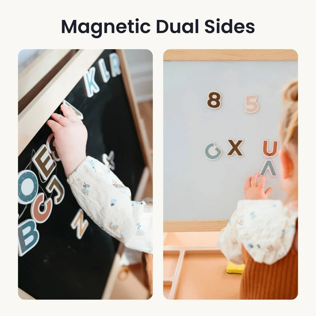 Tiny Land Caramel Magnitales Adjustable Double-Sided Kids' Easel