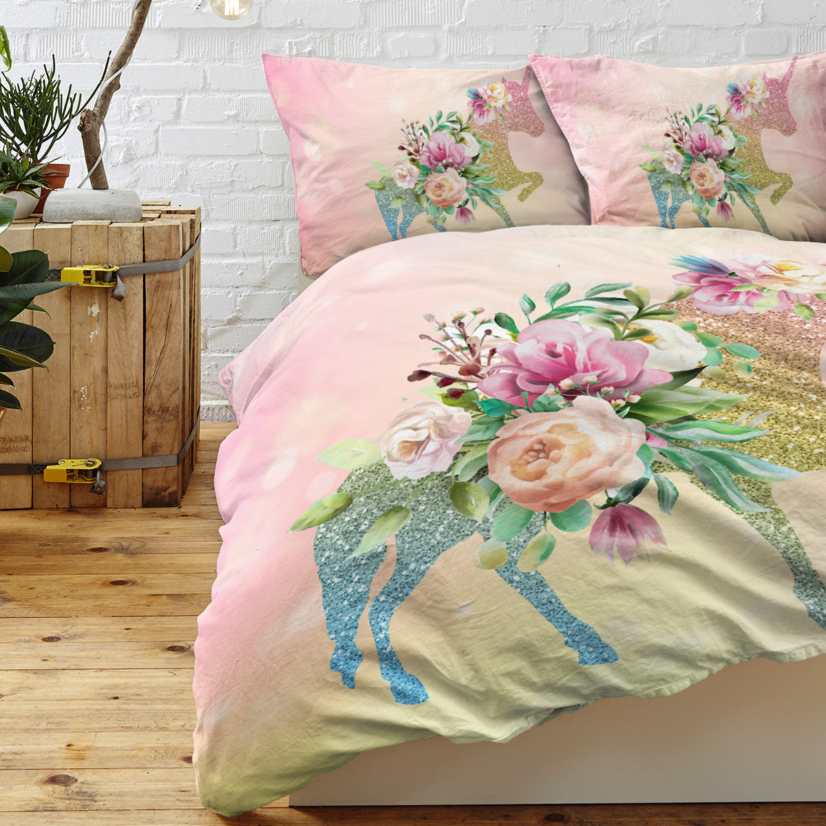 Kids' Cartoon Duvet Cover & Pillow Sham Set — 3 Pieces
