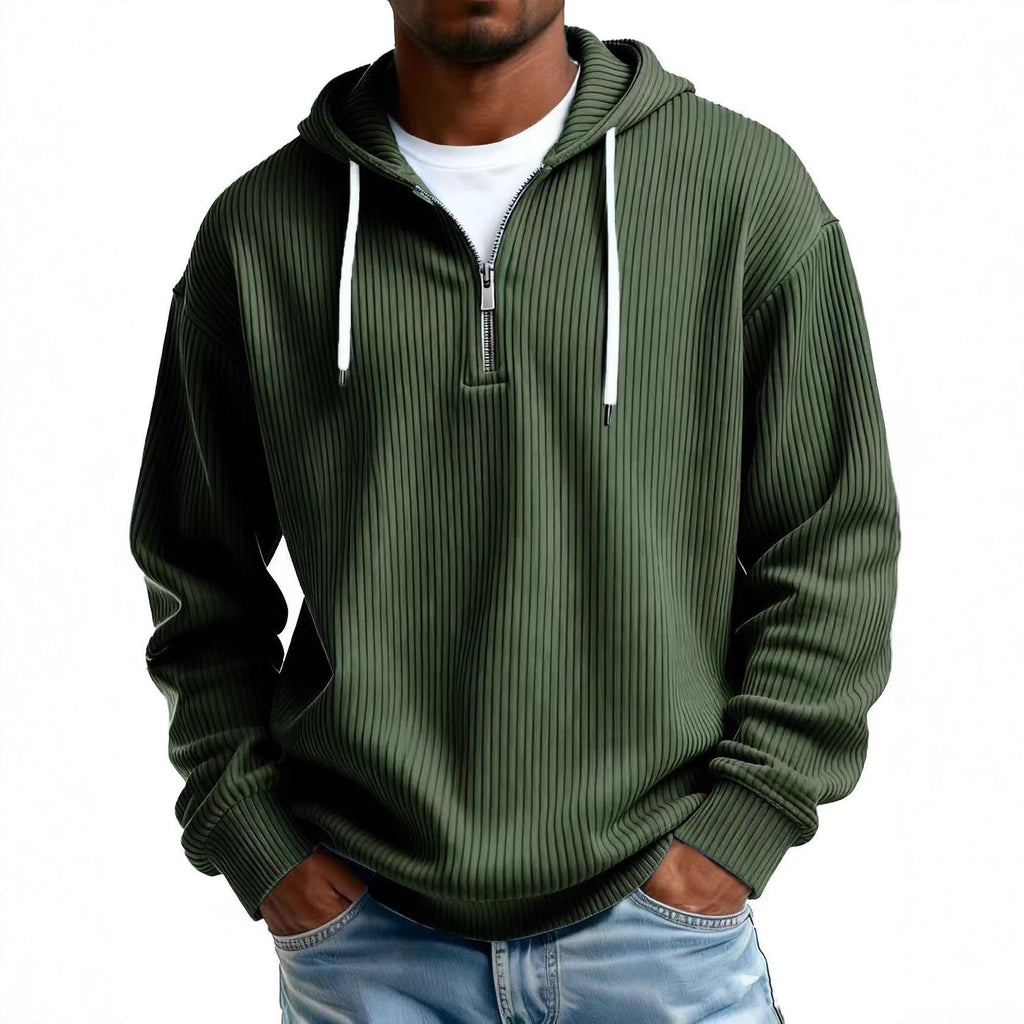Men's Loose-Fit Hooded Sweatshirt Jacket