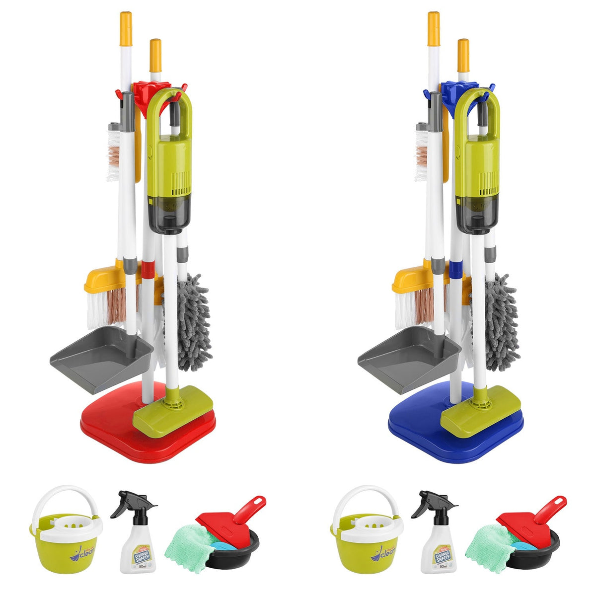 Kids’ Pretend Cleaning Set with Vacuum & Mop — 14 Pieces