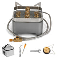 12,000W Portable Camping Stove with Cassette Adapter & Carry Case