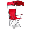 Folding Camping & Beach Chair with Canopy — 330 lb Capacity