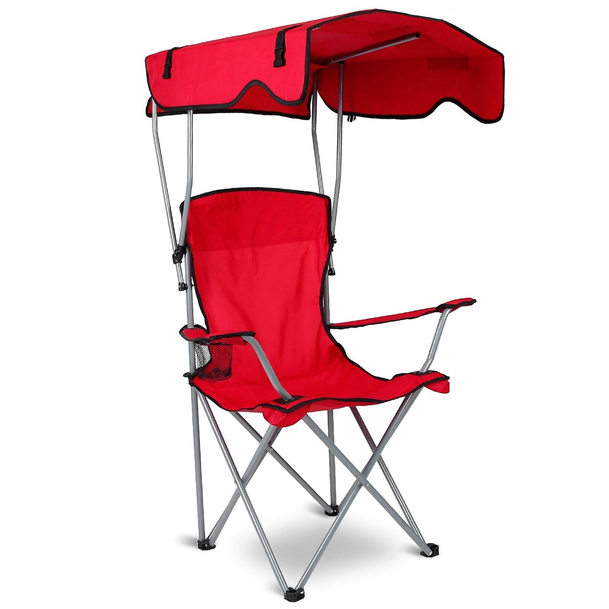 Folding Camping & Beach Chair with Canopy — 330 lb Capacity