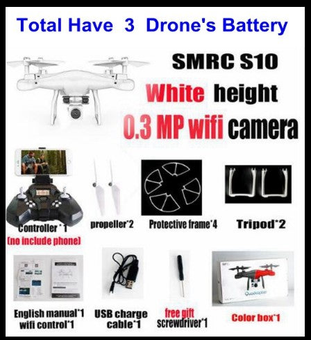 S10 SMRC FPV Quadcopter Drone with 2MP Wi-Fi Camera