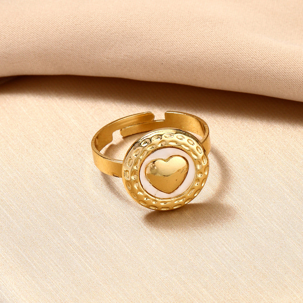 18K Gold-Plated Stainless Steel Heart Jewelry Set