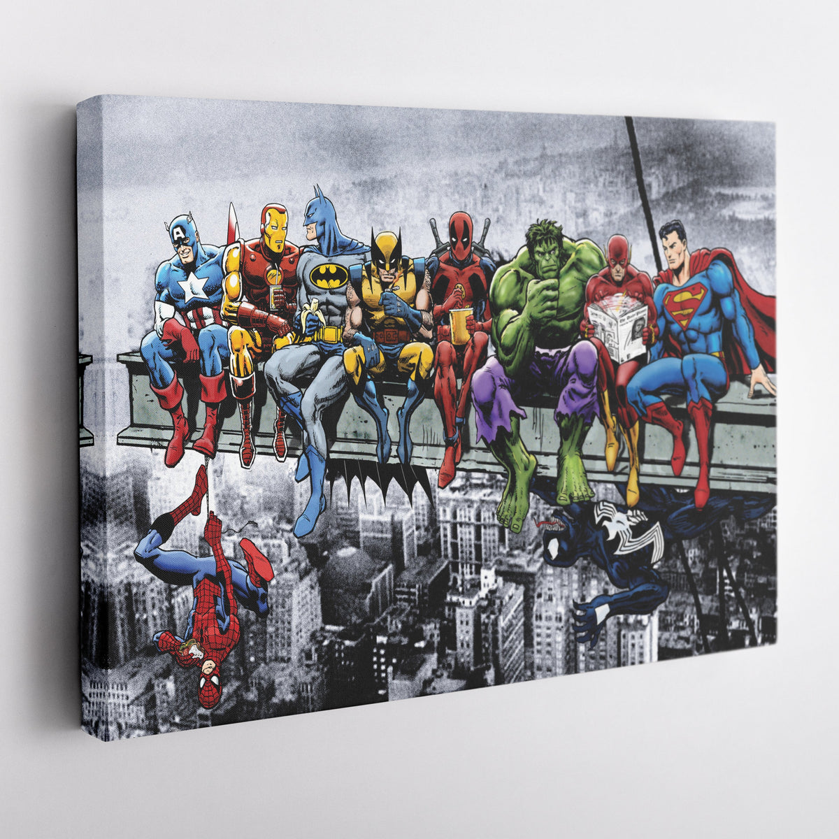 Marvel & DC Superheroes Skyscraper Canvas Wall Art